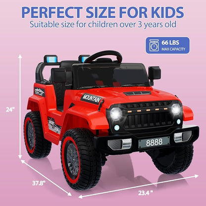 12V Kids Ride on Truck Car, w/Parent Remote Control, Twin 35w Motors, 3 Speeds - Image 2