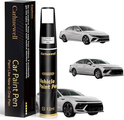 Serenity White Pearl Touch Up Paint Compatible by Carhuewell