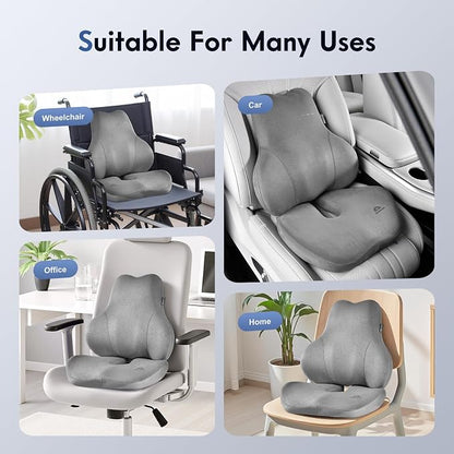 Coverado Memory Foam Car Seat Cushion and Lumbar Support Pillow - Image 5