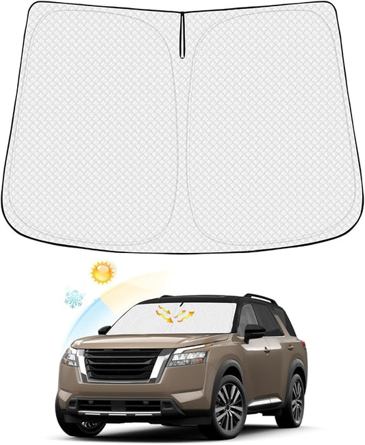 Windshield Sun Shade for 2022-2025 2026 Nissan Pathfinder Accessories Thicken by Canvcle