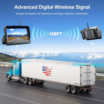 Fookoo 1080P 7" Wireless Backup Camera System, IP69 Waterproof Rear View Front - Image 5
