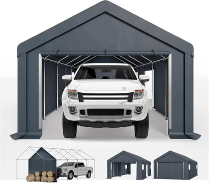Sophia & William Carport Storage Shed 13x24 ft Portable, Heavy Duty Car Port by SophiaWilliam