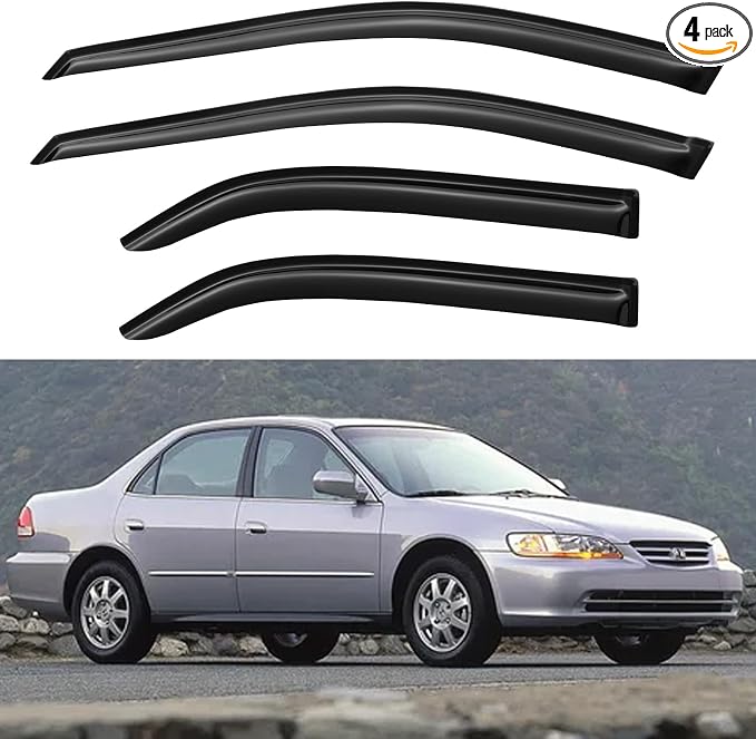 Window Visors Rain Guards for 1998 1999 2000 2001 2002 Honda Accord, by YQAUTEC