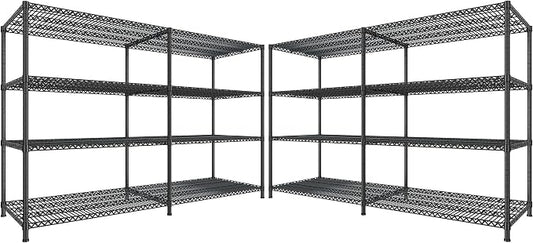 REIBII 81.5''W Storage Shelves 3680LBS Garage Shelving Heavy Duty 4 Tier Metal by REIBII