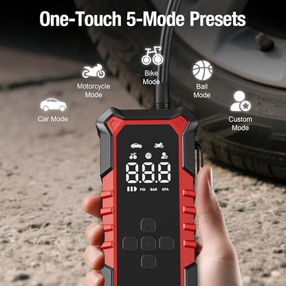 GOOLOO A6 Gear Tire Inflator Portable Air Compressor, 160 PSI Cordless Tire - Image 4
