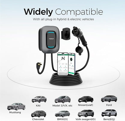 EV Charger Level 2, TESSAN 40A/240V Electric Vehicle Charing Station, Smart EV - Image 4