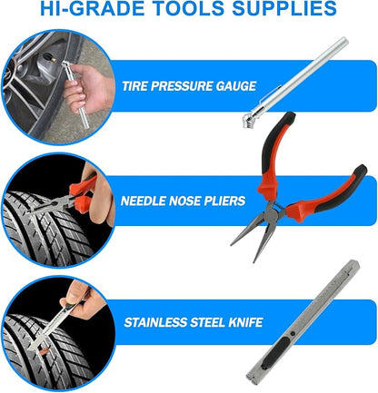 Tire Repair Kit, Tire Inflator Portable Air Compressor, Heavy Duty Flat Tire - Image 6