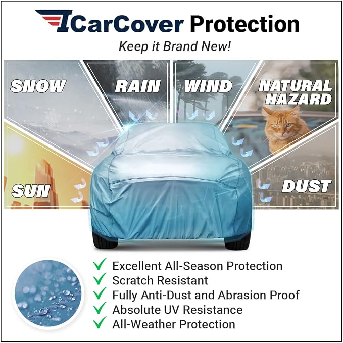 iCarCover Premium Car Cover for 1997-2005 Buick Century Heavy Duty Waterproof - Image 5