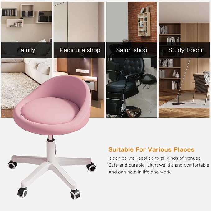 Rolling Stool Set of 2 Rolling Hydraulic Salon Stool - Image 5