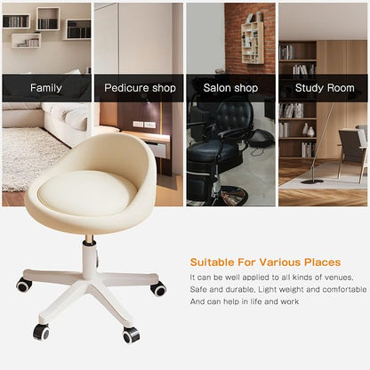 Rolling Stool Set of 6 Rolling Hydraulic Salon Stool - Image 5