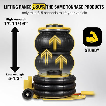 YELLOW JACKET Air Jack 3 Ton Triple Bag Air Jack - Image 5