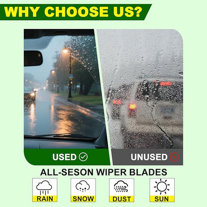 OEM Quality 26in + 16in Premium All-Season Windshield Wiper Blades - Image 4