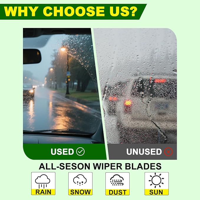 QUALITY 24in + 14in Premium All-Season Windshield Wiper Blades - Image 4