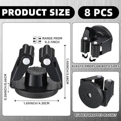 8 Pcs Magnetic Mop Broom Holder Movable Magnetic Broom Holder Rack, Anti Slip - Image 2