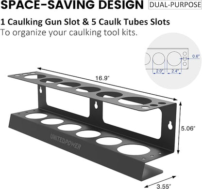 UNITEDPOWER Caulking Gun Holder, Wall Mount Hand Caulking Gun Storage Rack - Image 2