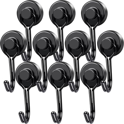 MIKEDE Magnetic Hooks, 40Lbs Heavy Duty Neodymium Magnet Hooks Black Magnetic by MIKEDE