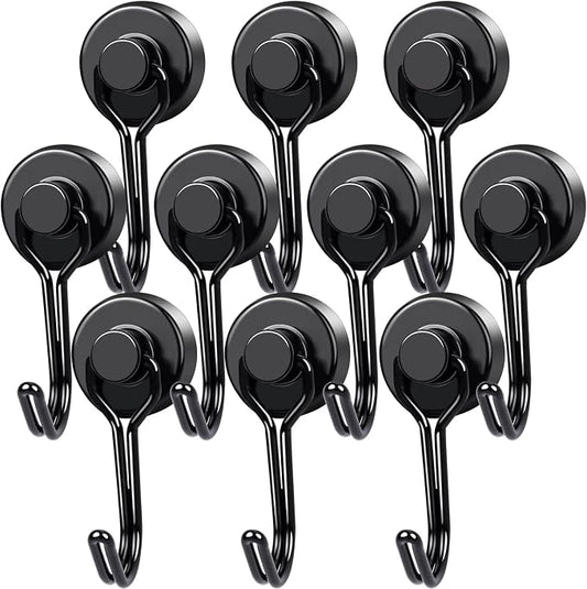 MIKEDE Magnetic Hooks, 40Lbs Heavy Duty Neodymium Magnet Hooks Black Magnetic by MIKEDE