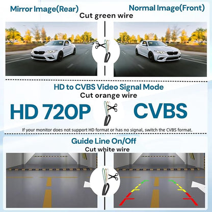 X1P HD Backup Camera License Plate Rear View Camera - Image 6