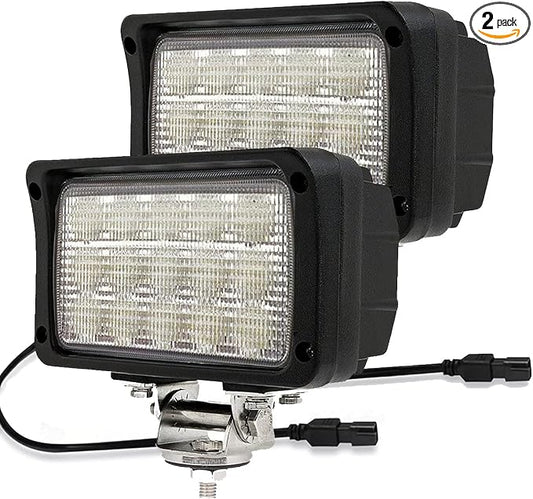 2PACK 6.3IN 45W Led Work Lights 12v/24v 4500LM 6500K Rectangular Foglights by JASLITE