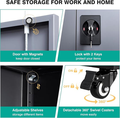 75" Tall Metal Storage Cabinet - Image 5