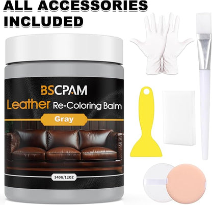 Gray Leather Recoloring Balm, 12oz Leather Color Restorer - Image 7