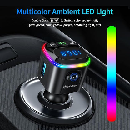 Bluetooth 5.3 FM Transmitter Car Adapter Wireless Radio Adapter HiFi Bass Sound - Image 6