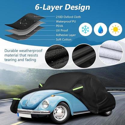 Custom Fit for Volkswagen Beetle Bug 2-Door 1960-1980 Sedan Car Cover - Image 2