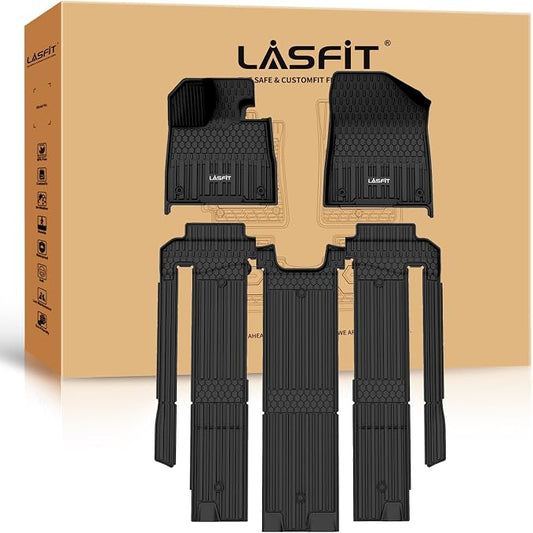 LASFIT Floor Mats for Toyota Sienna 7 Seats 2021-2025 All Weather TPE Custom by LASFIT