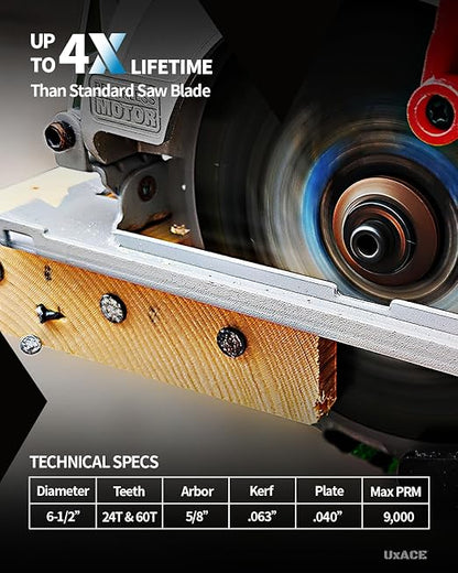 6-1/2-Inch 24&60-Tooth Circular Saw Blade - Image 3