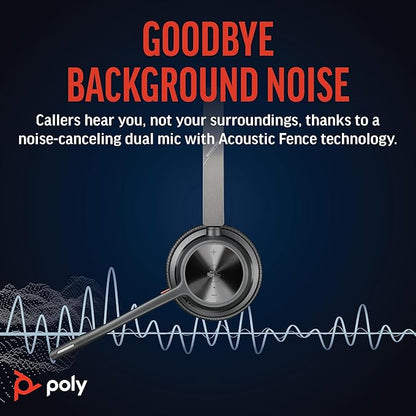 Poly Voyager 4320 UC Wireless Headset & Charge Stand - Image 3