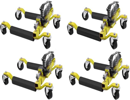 4 Pcs Car Wheel Dolly with Hydraulic Tire Jack, 1500LBS Capacity Trailer Dolly by GarveeTech
