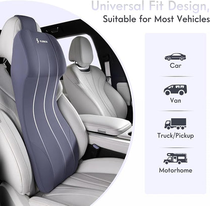 FLORICH Integrated Car Seat Lumbar Support Pillow & Car Neck Pillow Memory Foam - Image 9