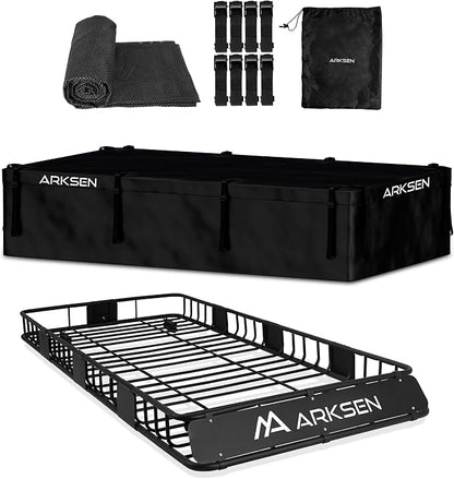 ARKSEN 84 x 39 x 6 Inch Universal 150LB Heavy Duty Roof Rack Cargo by ARKSEN
