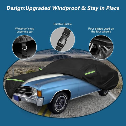 Waterproof Car Covers for Chevrolet Chevelle Malibu SS Sedan/Coupe 1964-1972 - Image 3