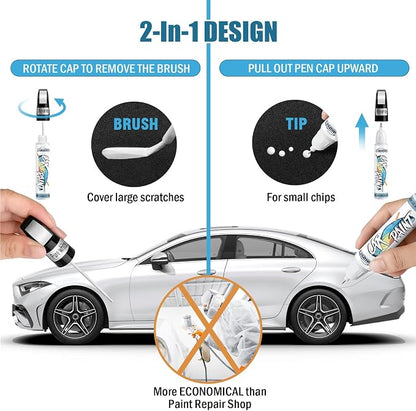 White Car Paint Touch Up, Car Paint Scratch Repair Pen, Color Accurate - Image 4