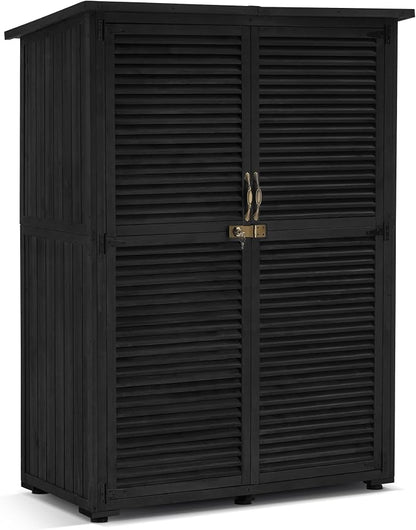 MCombo Outdoor Storage Cabinet, Wooden Storage Shed by MCombo