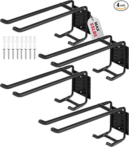 4-Piece 9.4" Heavy Duty Garage Hooks, Sturdy Utility Hooks Holds 55 LB Wall by SEDY