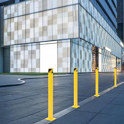 Safety Bollard 4 Packs, 42 Inch Height Steel Bollard Post - Image 2