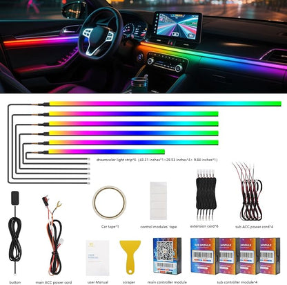 2025 Upgraded Acrylic Interior Car LED Strip Light - Image 2