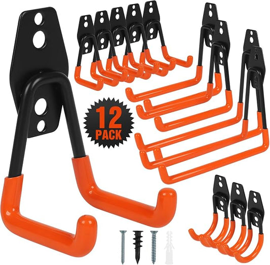 Garage Hooks Ladder Hooks for Hanging Heavy Duty Garage Organizer Wall Mount by TVKB-FB