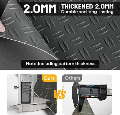 TUFFIOM 7.5 x 20 FT Garage Floor Mat, Thickened Diamond Plate PVC Garage Mats - Image 5