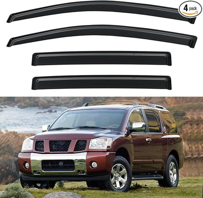 Window Visors Rain Guards Shield by YQAUTEC