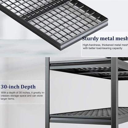 72" W Storage Shelves Heavy Duty Garage Shelving 30" D Metal Shelving Unit - Image 5