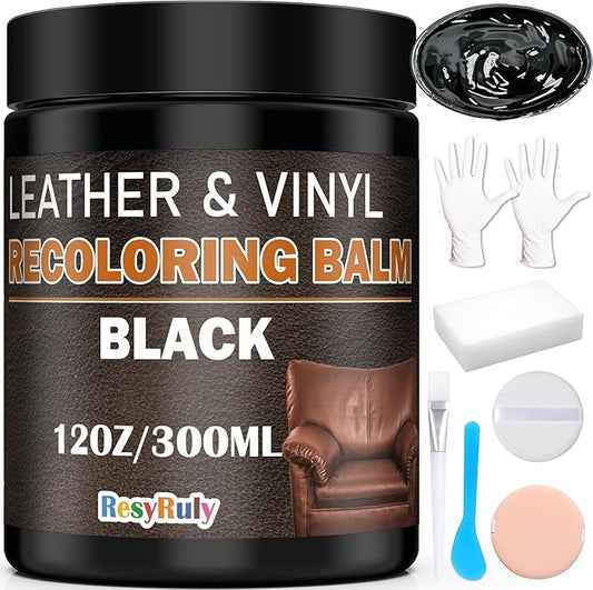 Leather Recoloring Balm Black Leather Dye Vinyl Paint Car Interior Seat by ResyRuly