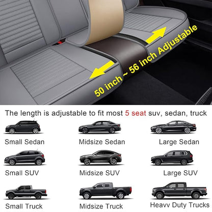 LINGVIDO Car Seat Covers, Breathable and Waterproof Faux Leather Automotive - Image 3