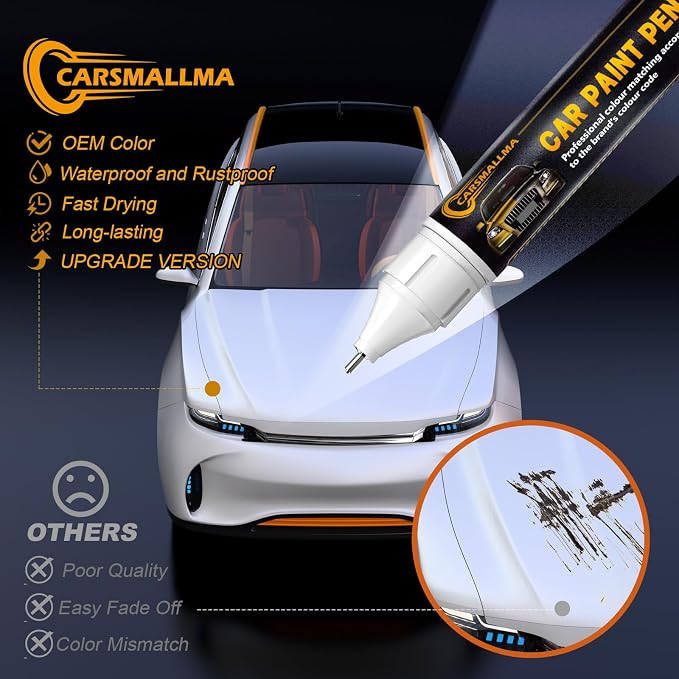 W8/WW8 Quartz White Pearl Tricoat Car Touch Up Paint - Image 4