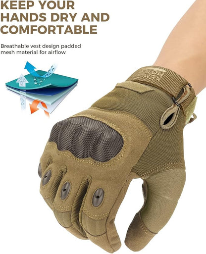 KEMIMOTO Tactical Gloves for Men, Touchscreen Motorcycle Gloves - Image 6