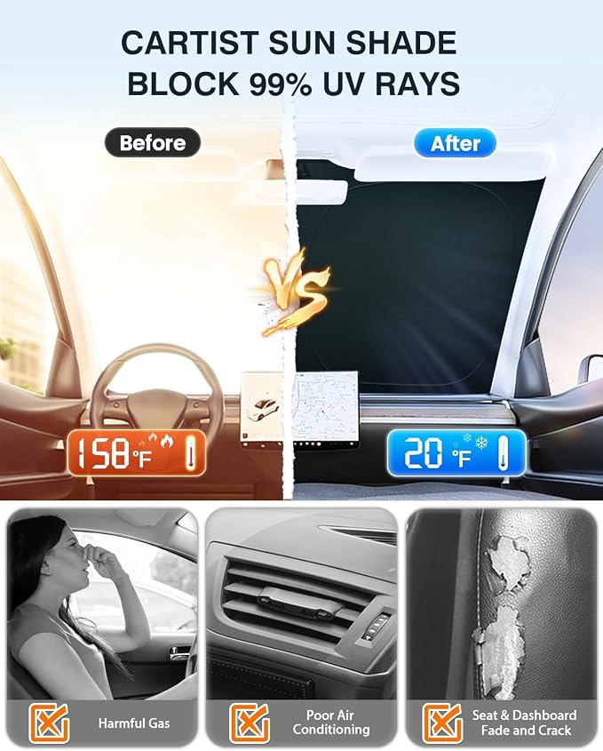 5-Layer Cartist Windshield Sun Shade Custom Fit - Image 6