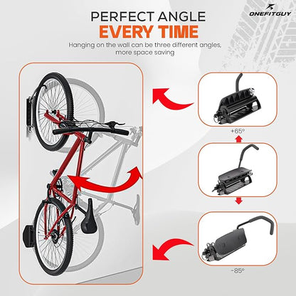 Swivel Bike Wall Mount, Bike Rack Garage, 150° Rotating & Space Saving Vertical - Image 3