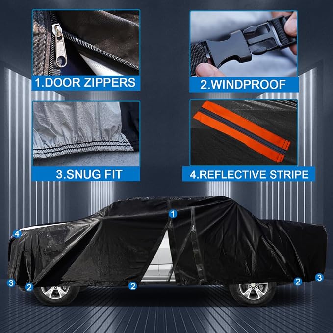 Chevrolet Silverado 3500HD Truck Cover Custom Fit 2001-2026 Regular Cab LB - Image 3
